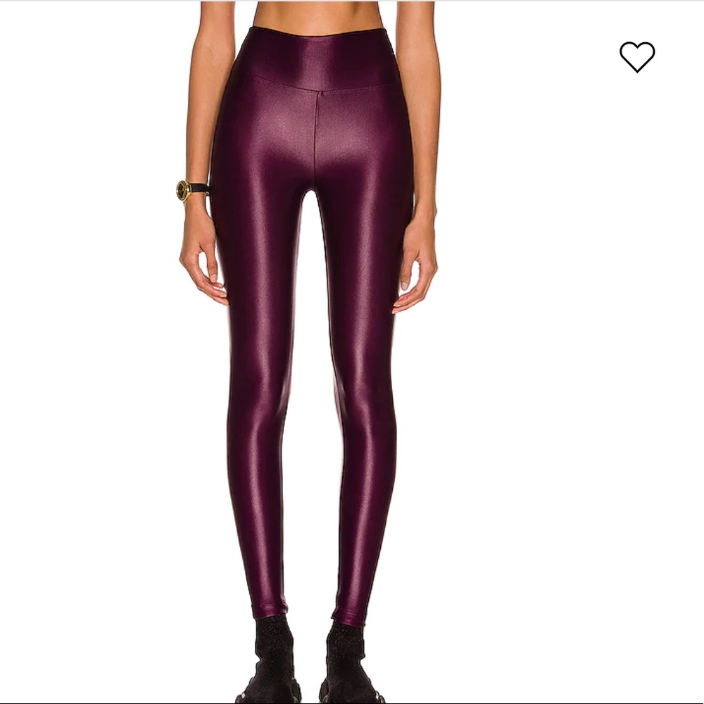 Koral High Rise Lustrous Leggings in Wine Maroon Burgundy XS